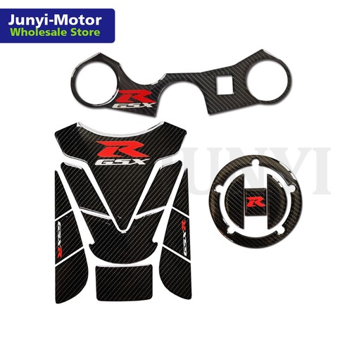 For Suzuki GSXR 600 750 2006-2017 Oil Gas Cap Fuel Tank Pad Triple Clamp Sticker - Picture 3 of 7