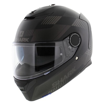 Shark Spartan 1.2 Spartan Strad Matt Black KAS, Full Face Motorcycle Helmet, NEW
