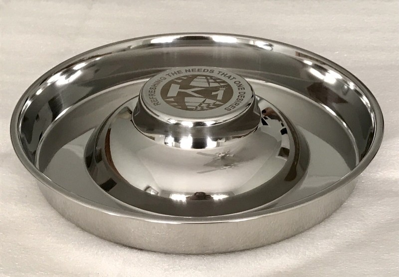 NEW K1 Stainless Steel Puppy Weaning/Feeding/Water Dish For Litters/Slow Feeder