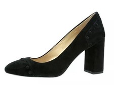 Tory Burch D5829 Black Colt 85mm Soho Suede Pump Sz 10