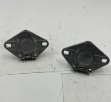 (QTY 2) Pollak Way Round Connector Socket Zinc Plated Heavy Duty Silver