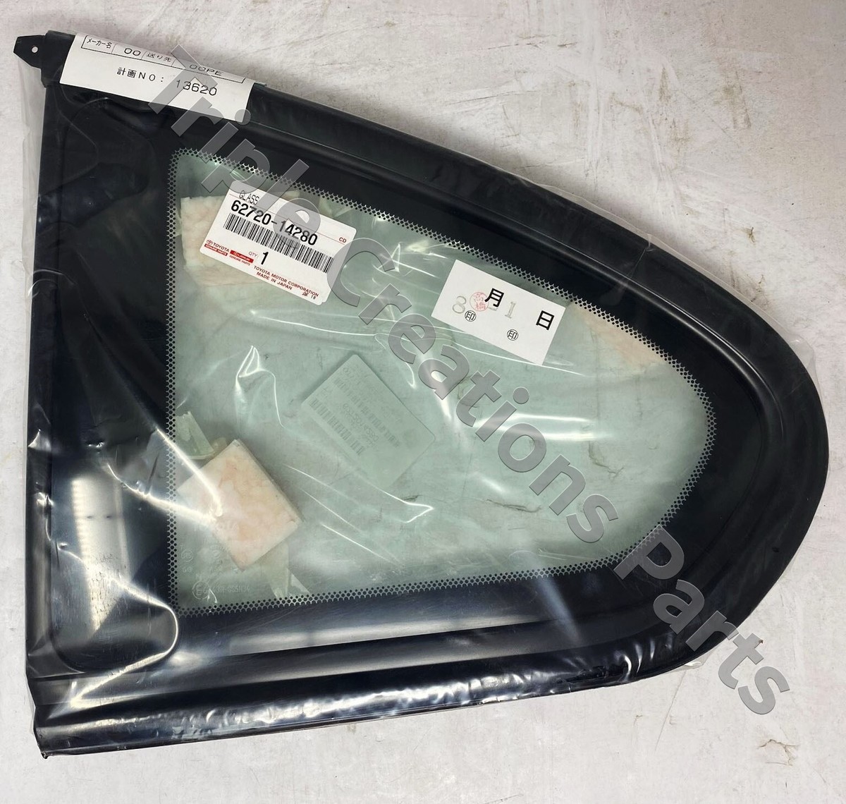 Toyota Genuine 62720-14280 Window Assy Quarter LH 6272014280 OEM