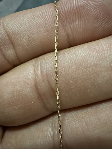 14k Real Solid YELLOW Gold Cable Bracelets for Women, Adjustable 6”-7” - Picture 5 of 11