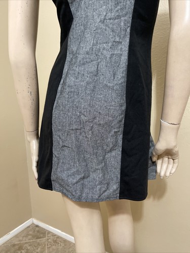 Women’s Grey Black Polyester Casual Open Bead Chain Sample Size S Dress Sundress - Picture 12 of 12