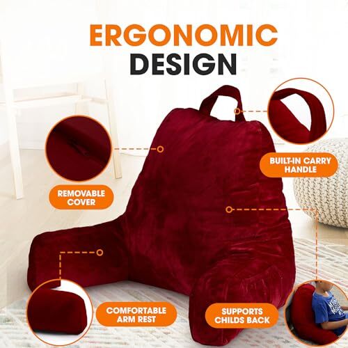 Reading Pillow with Arms, TV Watching Pillow, FoamFilled Reading