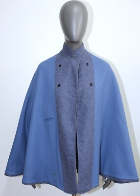 40s〜50sナースケープ Vintage 40s WW2 Grey Blue Wool Nurses Cape T.S.H/ S.N.A MARVIN