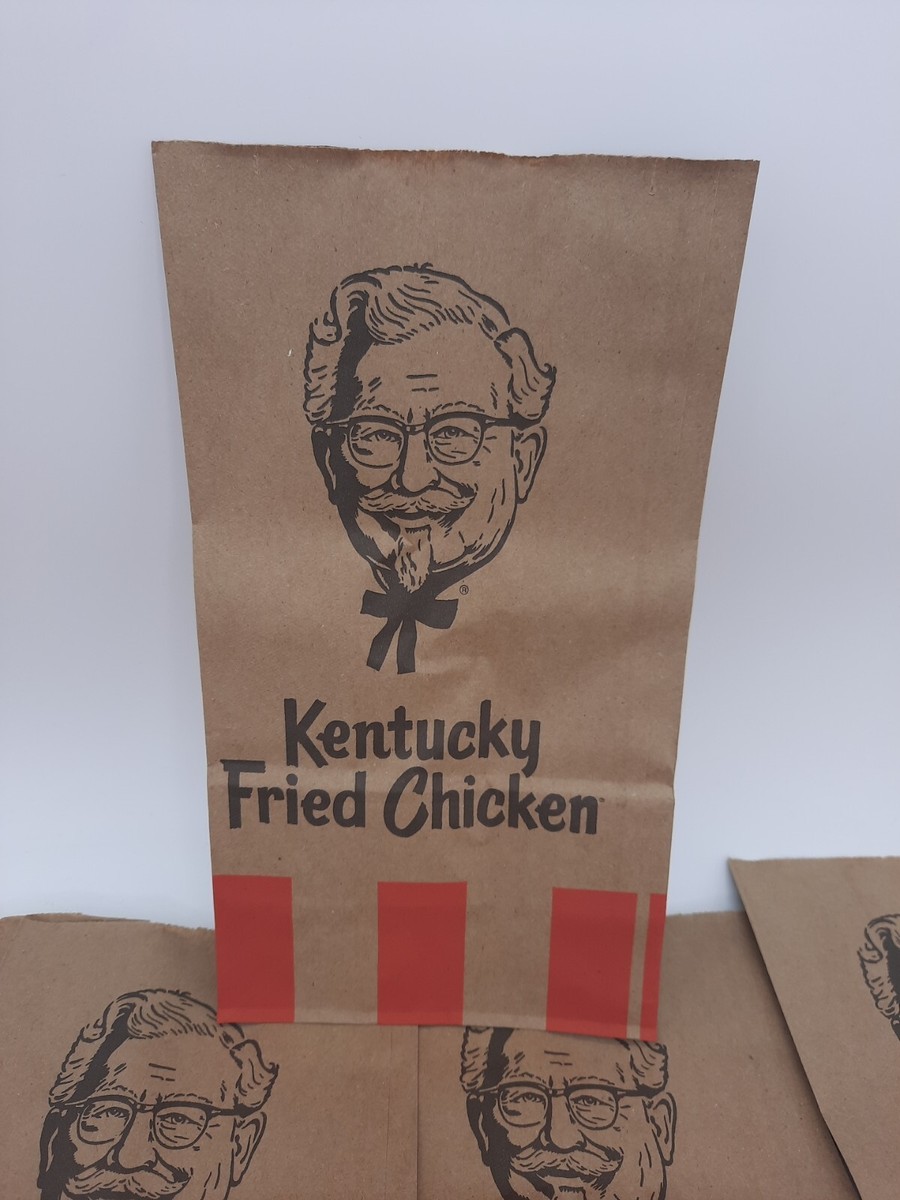 20 Pack KFC Brown Paper Colonel Sanders Bag Lunch Size Kentucky