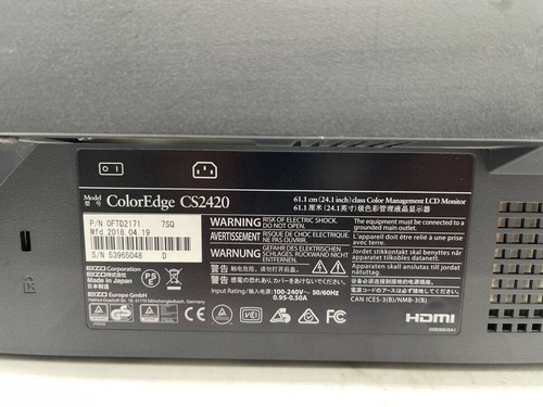 EIZO CS2420 24 inch wide usage time 8260h 1920x1200 - Picture 5 of 5
