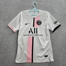 Paris Saint-Germain Men Jersey M White Nike Soccer Colorblock Team Logo