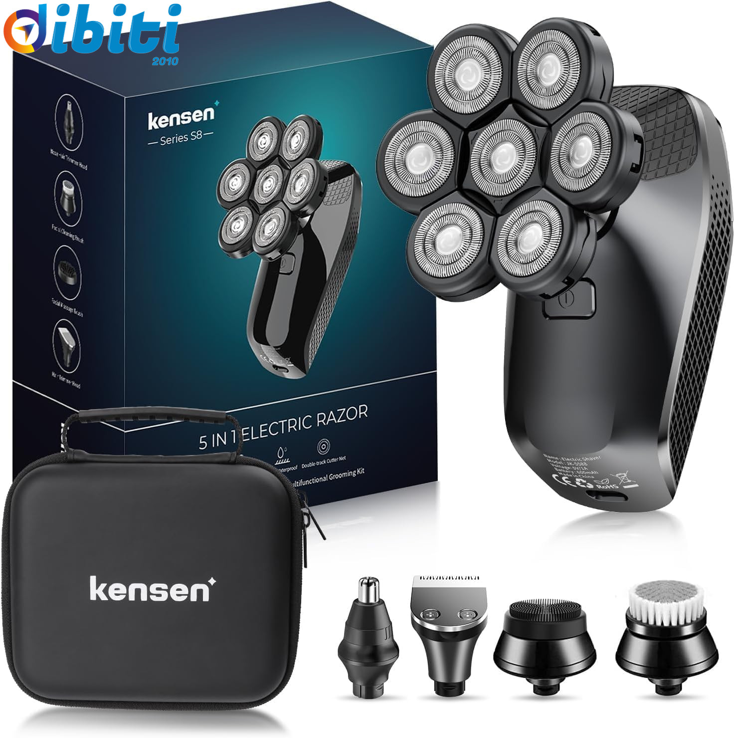 Kit Rasoio 7D Luxury per Testa Calva e Barba | Design Ergonomico