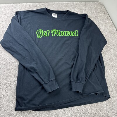 Get Plowed Snow Removal Mens T Shirt Funny Winter Plow Landscaping Long Sleeve