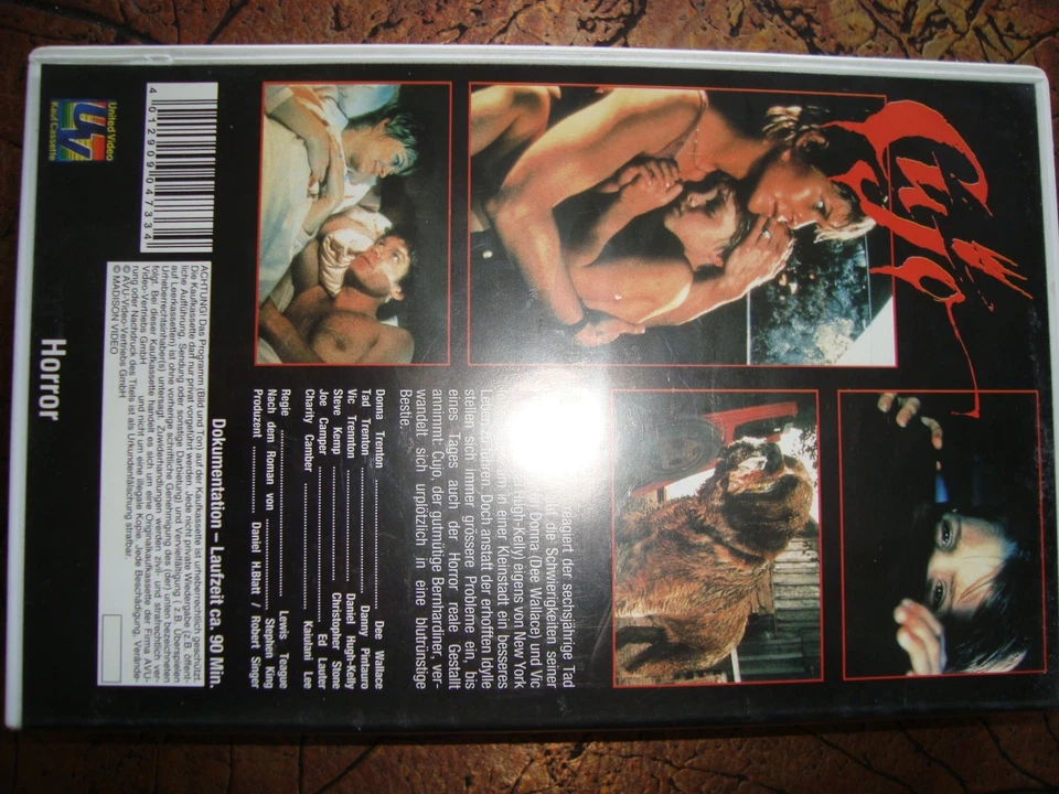 !!! CUJO - STEPHAN KING - VHS-KASSETTE - ORIGINAL !!! - Bild 2 von 4