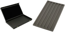 Black Display Case Box Bracelet Showcase Tray  6 Slot Gray Bracelet Display