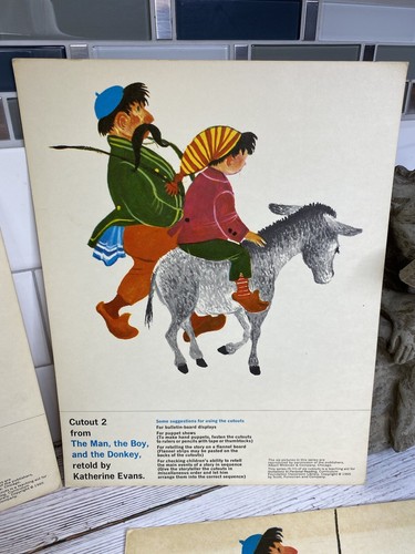6 vintage cutout from The man the boy the donkey 1965 Scott Foresman - Picture 5 of 10