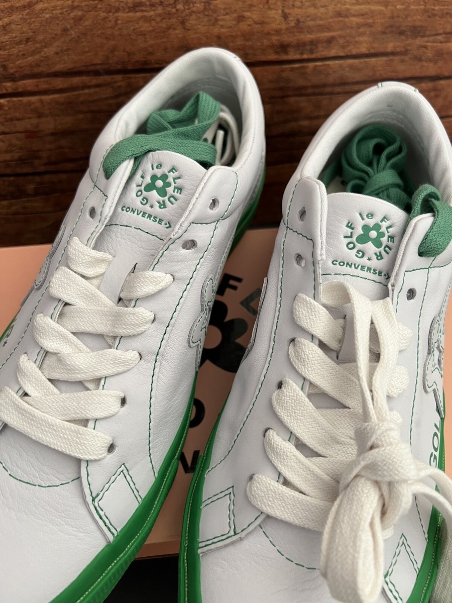 Converse One Star Ox x Golf Le Fleur Tyler Shoes White Green Mens