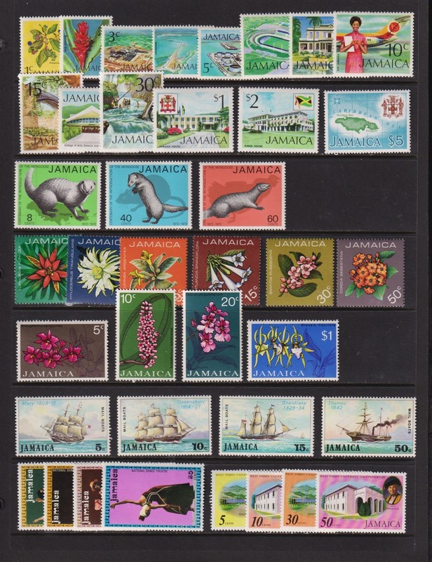 Jamaica - 7 Mint, NH sets, cat. $ 24.15