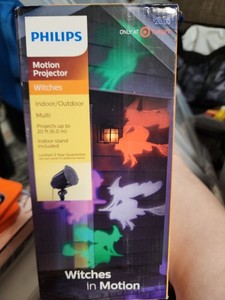 Philips Halloween Aminated Image Projector~Witches In Motion Projects To 20 Ft.
