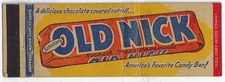 Vintage Matchbook Cover Old Nick Candy Bar by Schutter's .