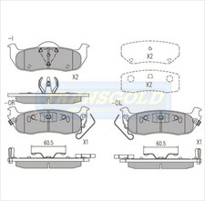 Brake Pads Rear Fits Nissan Armada 04-On Suv 4X2, 4X4 5.6L V8, Titan 04-On P/up2
