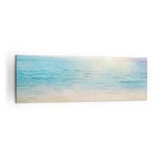 Quadro su Tela 160x50cm Mare Visualizzazione Spiaggia Stampe Immagini Murale