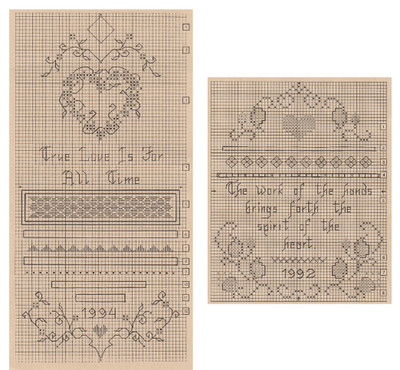 The Sweetheart Tree 1992 small cross stitch patterns, quick and easy-inexpensive