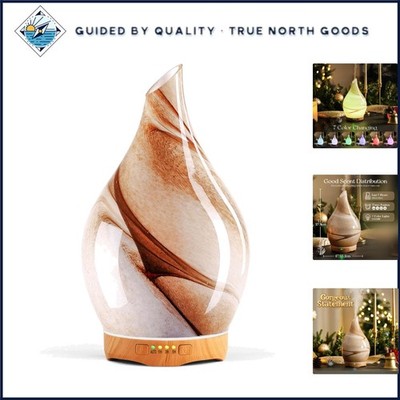 280ml Glass Essential Oil Diffuser with Color Changing LED Light for Relaxation