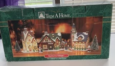 Trim-a-Home Holiday Memories 10 Piece Set Lighted Christmas Village 