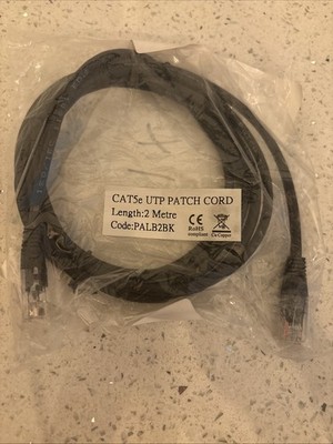 CAT5e UTP Patchkabel 2 Meter schwarz Code: PALB2BK