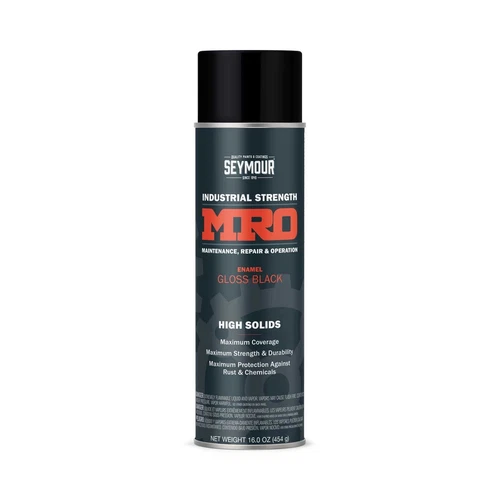 Seymour 620-1415 Industrial Mro High Solids Spray Paint, Gloss Black ,