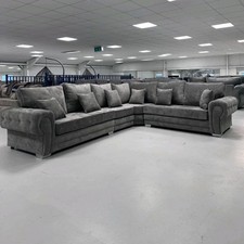 Verona L Shaped Corner Sofa Luxury Fabric Sofa Deep Cushions No Advance Deposit