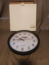 School Smart 13" Black Frame Wall Clock 