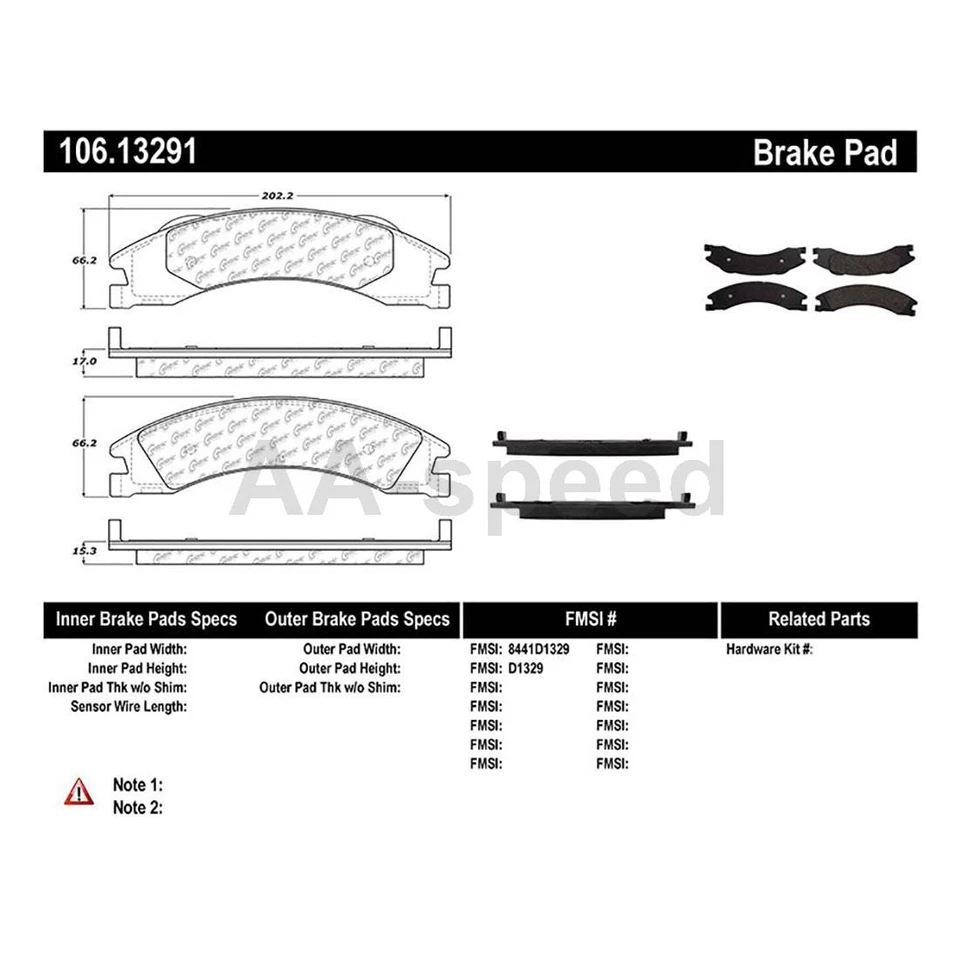 Front Rear Brake Pads For Ford E-350 Super Duty 2019 2018 2017 2016 2015 2014 - Image 4 of 4