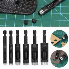 1/4inch Hex Shank Carbon Steel Leather Craft Hollow Hole Punch For Electric Dril