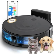 Robot Vacuum and Mop Combo 9000Pa Robotic Vacuum Cleaner with Smart LiDAR Nav...