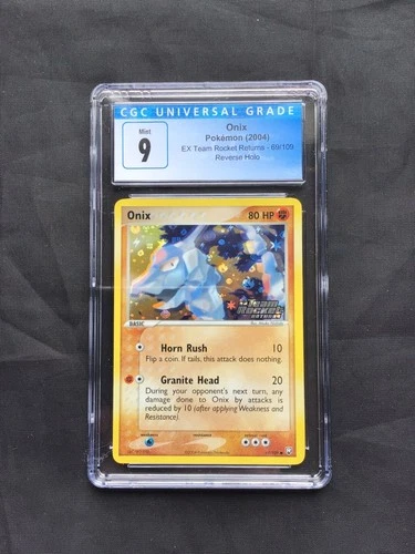 Pokemon Cards: EX Team Rocket Returns Reverse Holo: Onix 69/109: CGC 9