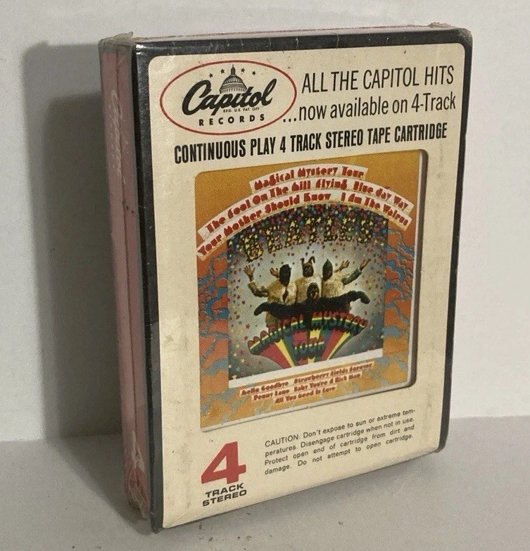 Beatles RARE 1968 SEALED Magical Mystery Tour Muntz 4-Track Tape VERY NICE COPY