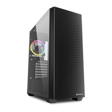 Image of Sharkoon VS9 RGB Chassis, Black, Mid Tower, 3 x 120mm Fans (1 x ARGB), USB 3.0 /