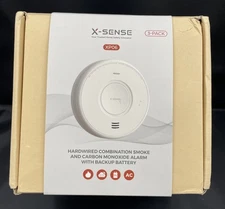 X-Sense XP-06 Hardwire 120v Combination Smoke, Carbon Monoxide Detector - 3 pack