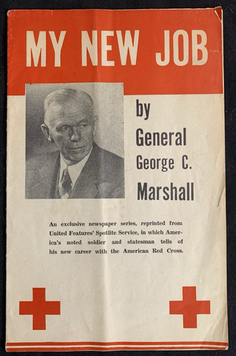 General George C. Marshall 1949/50 RED CROSS BROCHURE Original Owner VERY RARE!