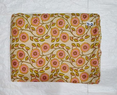 Indian Handmade Multi Floral Print Dressmaking, Sewing Running Fabric 7 Yard US