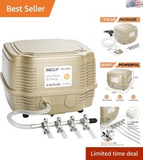 Energy-Efficient 7W Air Pump for Fish Tanks Hydroponics - Whisper Quiet Design
