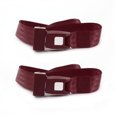 Ford Thunderbird 1977 - 1979 Standard 2pt Burgandy Lap Bucket Seat Belt Kit - 2 Ford Thunderbird 1977 - 1979 Standard 2pt Burgandy Lap Bucket Seat Belt Kit - 2