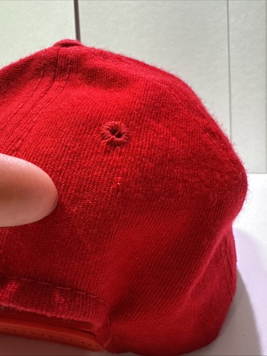 Chicago Bulls Vintage 90s Script Sports Specialties Snapback Hat - 100% Red Wool - Picture 6 of 18