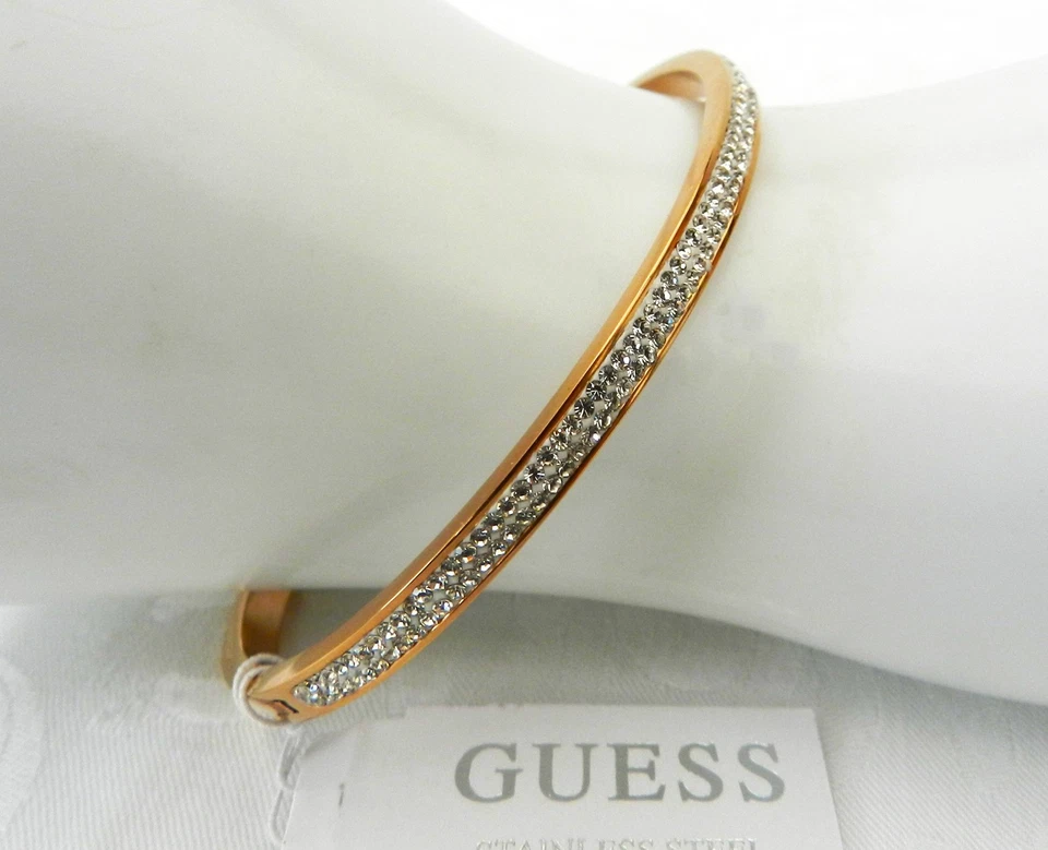 GUESS Damen Armreif , Armspange, Armband, Roségold farben, Kristallbesatz - Bild 3 von 4