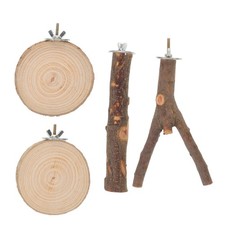 Parrot Perches for Large Birds Standing Stick Toy Set Parakeets Multi Branch