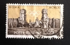 Briefmarke Italien Francobolli  Olimpiadi 35 Lire Roma 1959 gestempelt
