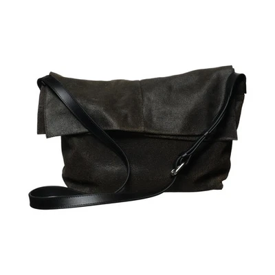 Massimo Dutti, Umhängetasche, Damen, Leder, Grau, 28, 16, 22 cm #82a - Bild 1 von 4