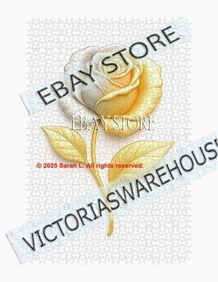 1000 piece jigsaw puzzle Elegant rose raised floral beauty floral elegance