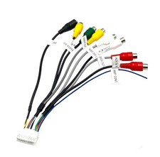 20 Pin Car Radio RCA Audio Replacement Harness with 8 Female RCA Connector Video