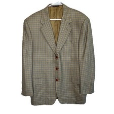Canali Loro Piana 100 Cashmere Mens Blazer Euro Size 52 Regular Houndstooth